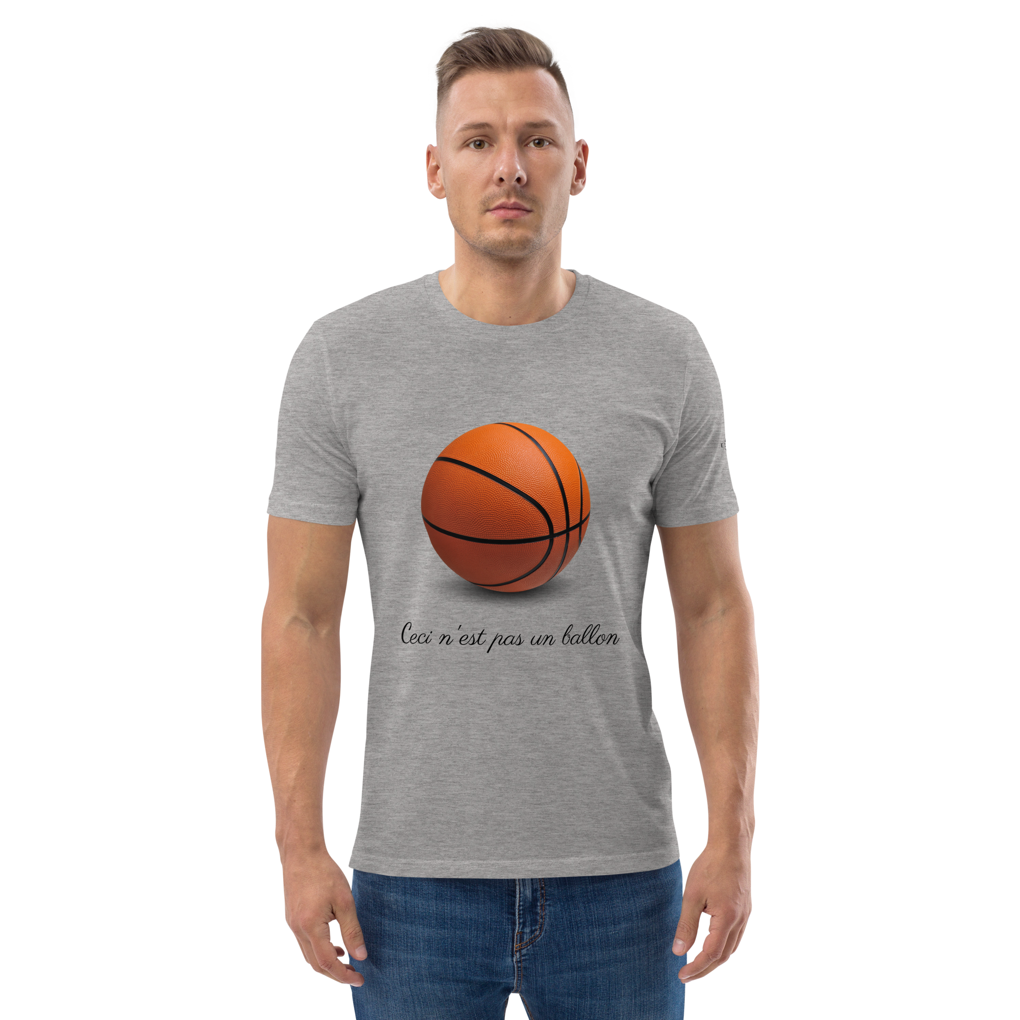 T-shirt - Ceci n'est pas un ballon de basketball - Gris Euphron Store