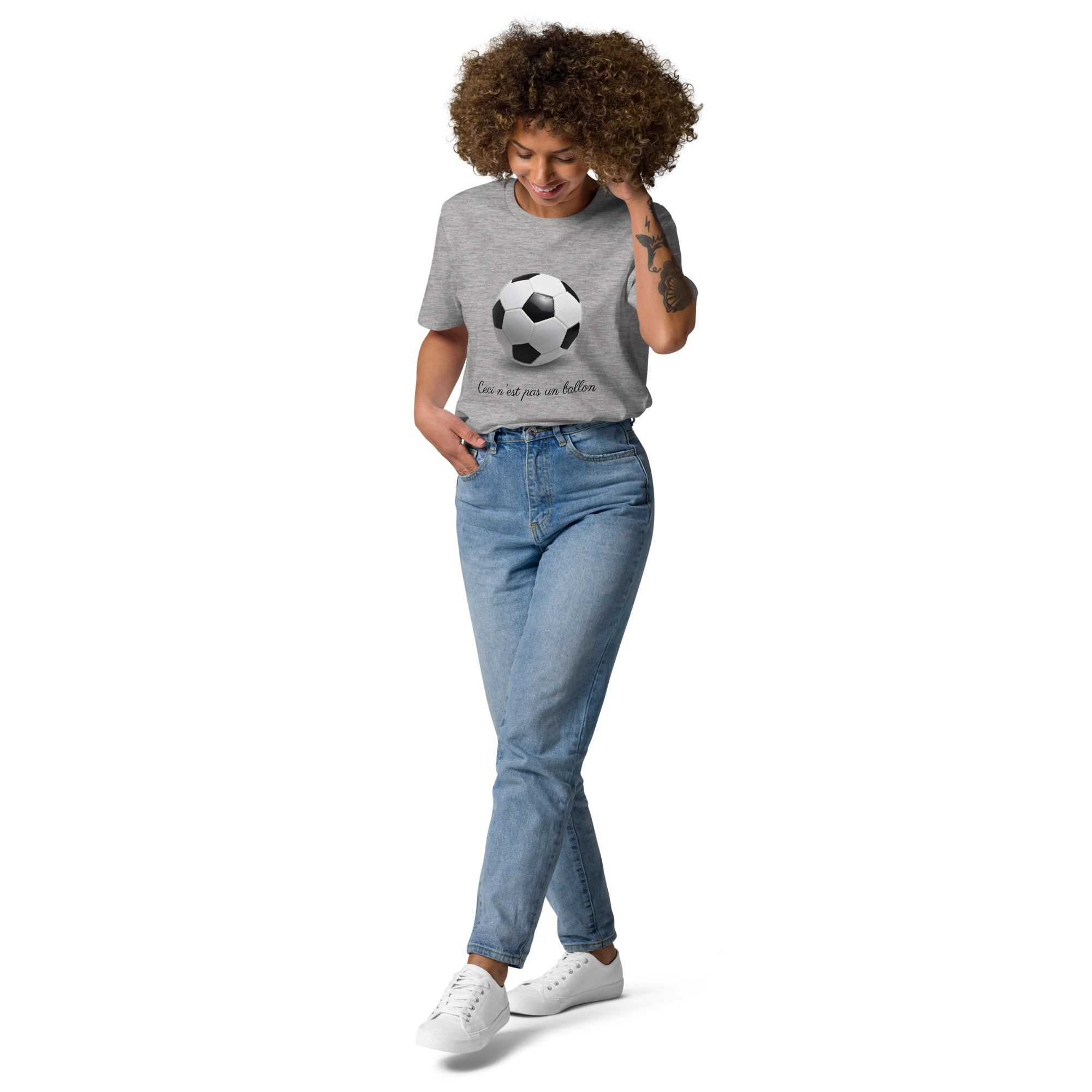T-shirt - Ceci n'est pas un ballon de football - Gris Euphron Store