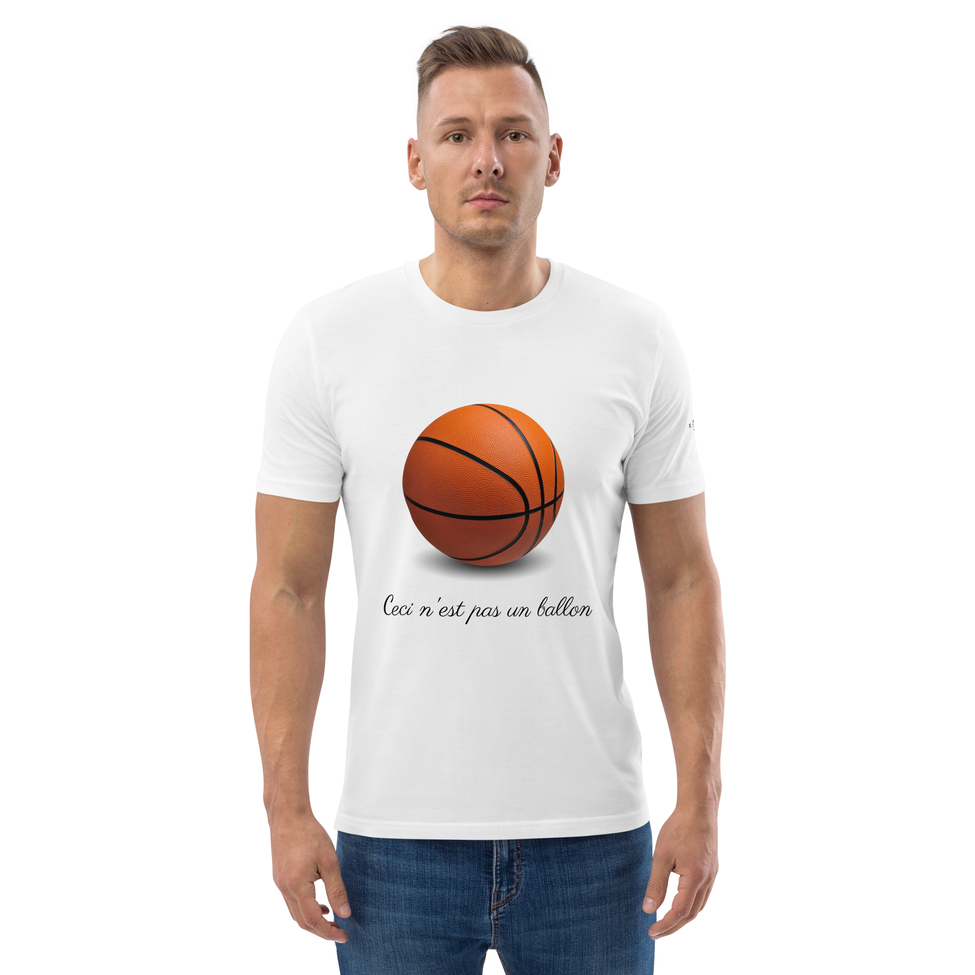 T-shirt - Ceci n'est pas un ballon de basketball - Blanc Euphron Store