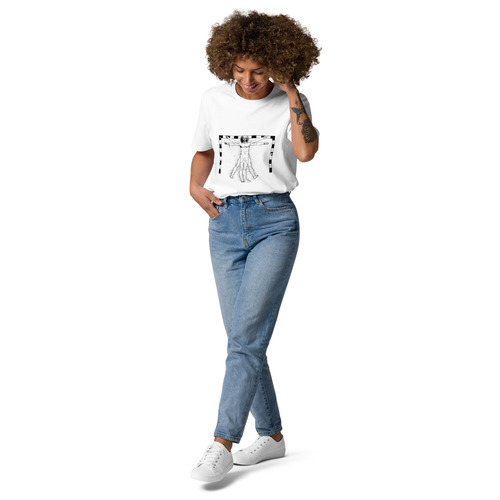 T-shirt - The Vitruvian Handball Goalkeeper - Blanc Euphron Store