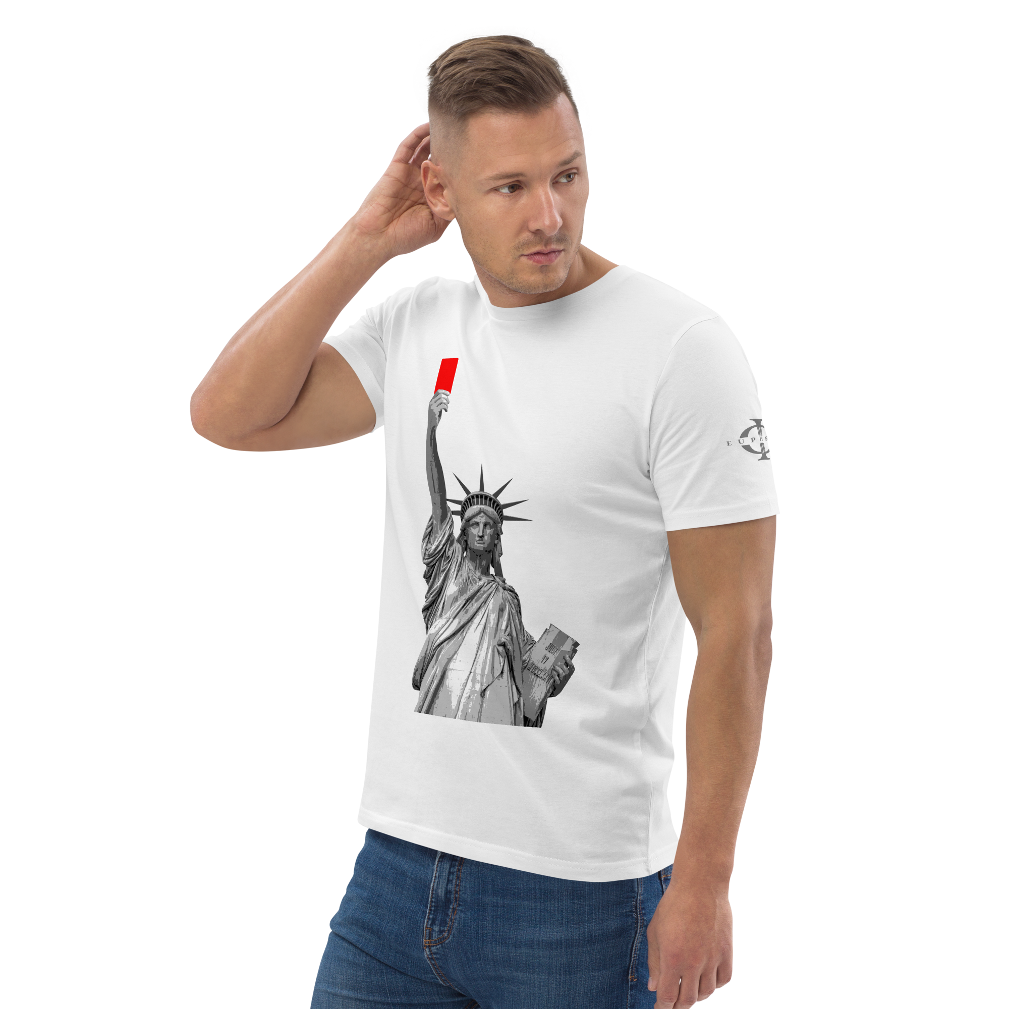 T-shirt - Liberty's Red Card - Blanc Euphron Store