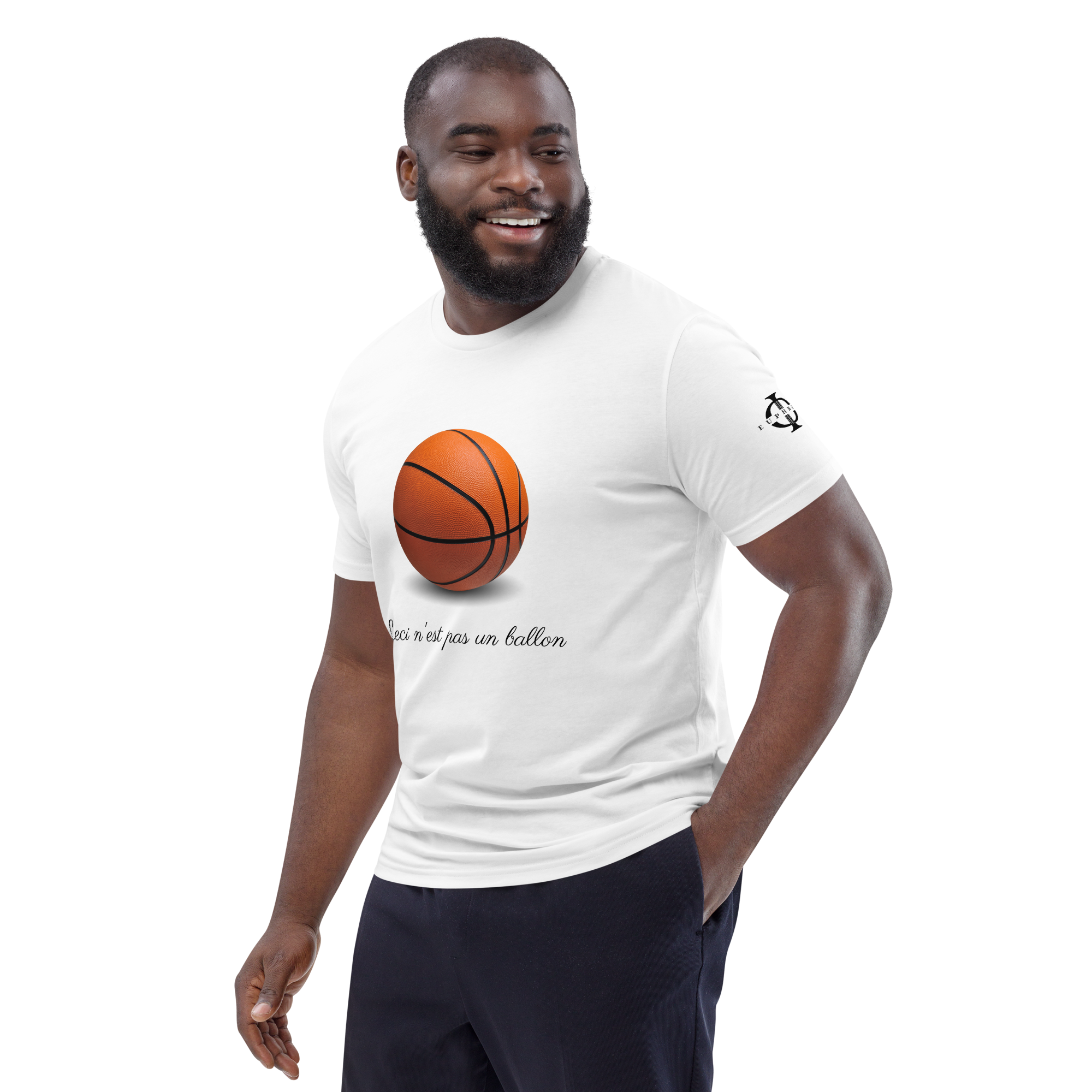 T-shirt - Ceci n'est pas un ballon de basketball - Blanc Euphron Store