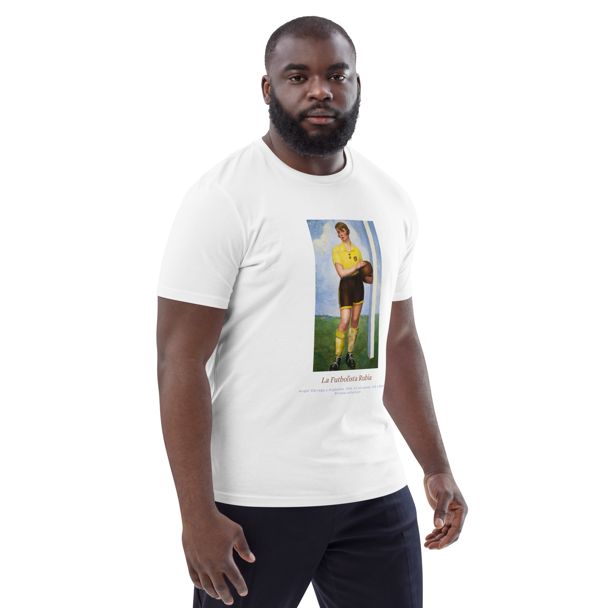 T-shirt - La Futbolista Rubia, Ángel Zárraga - Blanc Euphron Store