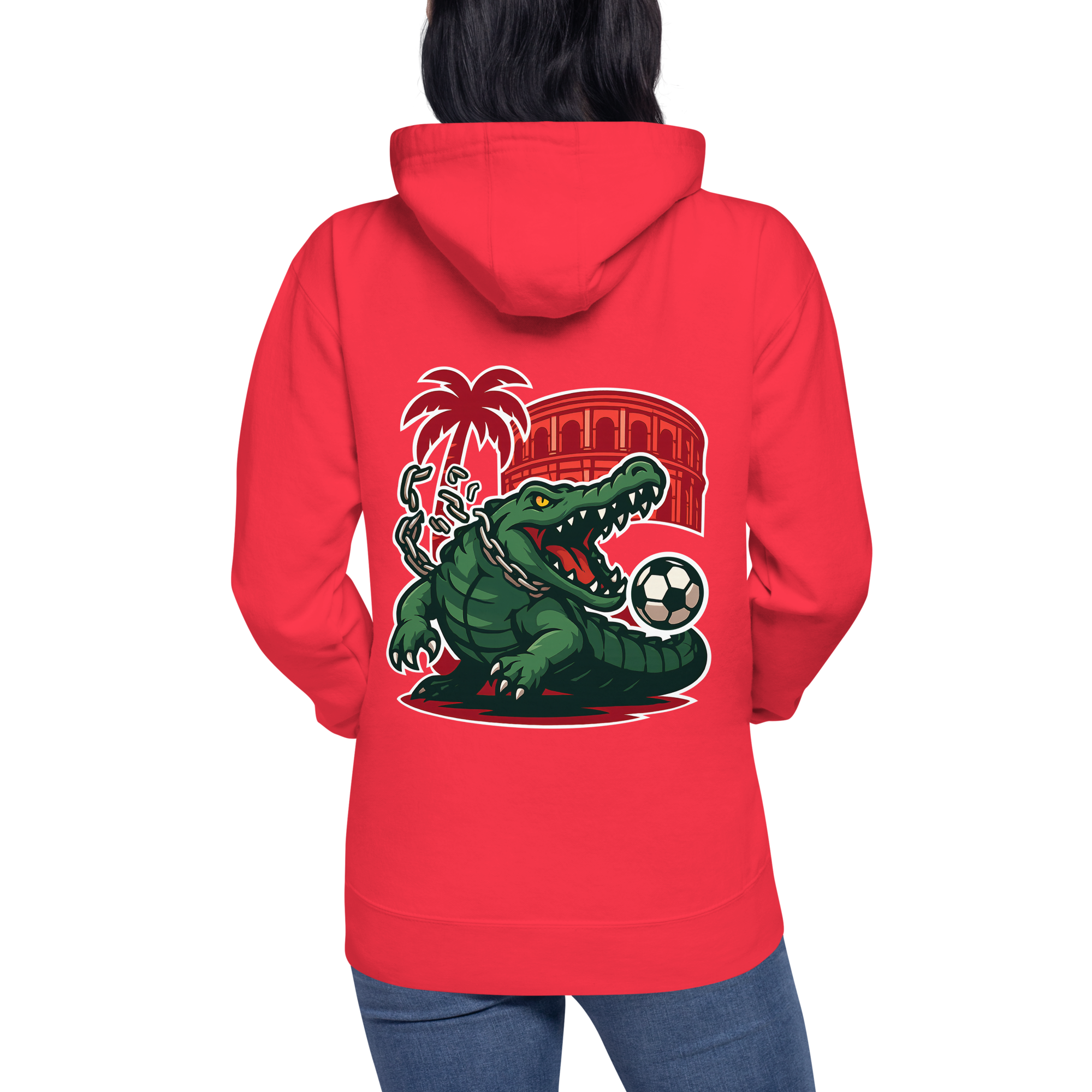 Hoodie - Crocodile Nîmois - Rouge Euphron Store