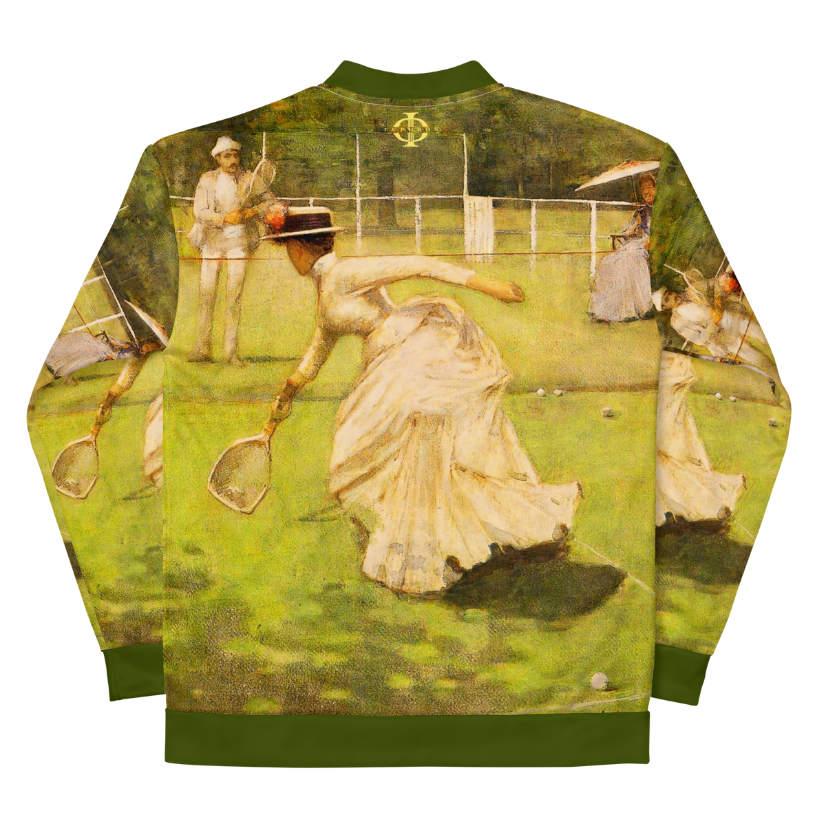 Veste bomber Euphron « A Rally, Sir John Lavery » : partie de tennis peinte par Sir John Lavery – vue de dos