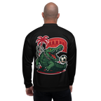 Veste bomber Euphron « Crocodile Nîmois », coloris noir : le crocodile de Nîmes revisité par Euphron – vue de dos