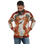 Veste bomber Euphron « Young Boxers of Akrotiri » : la fresque antique des Jeunes Boxeurs d'Akrotiri – vue de face