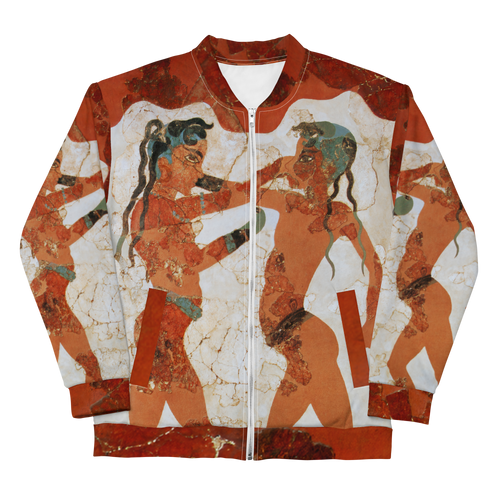 Veste bomber Euphron « Young Boxers of Akrotiri » : la fresque antique des Jeunes Boxeurs d'Akrotiri – vue de face