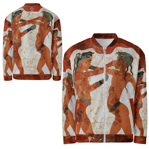 Veste bomber Euphron « Young Boxers of Akrotiri » : la fresque antique des Jeunes Boxeurs d'Akrotiri